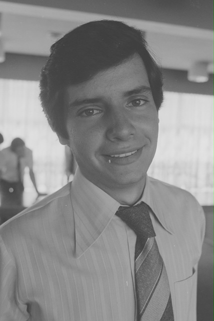 Luis M Garcia as a cadet journalist in 1981